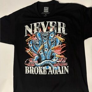 Black Graphic T-Shirt Never Broke Again size XL
